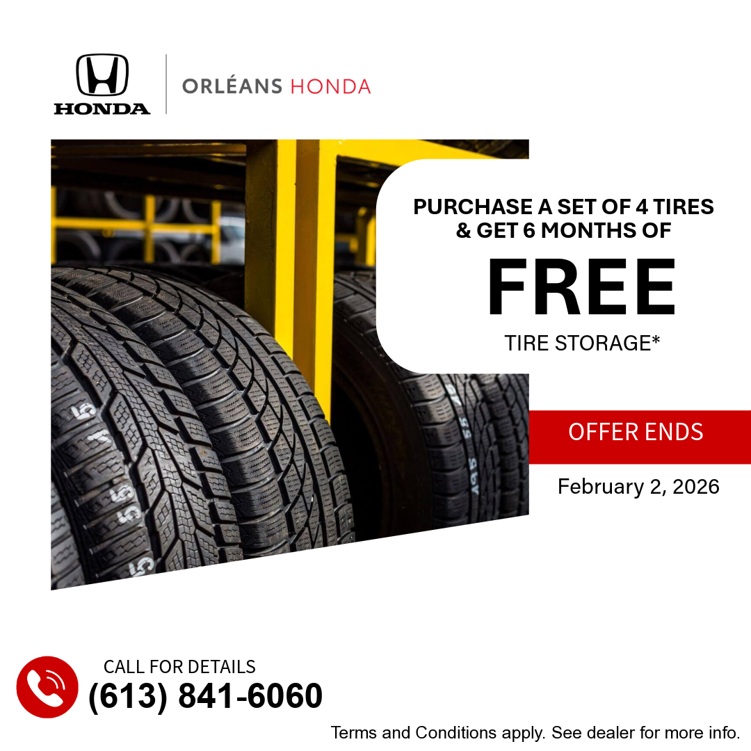 Six Months Free Tire Storage with Purchase of Four Tires Six Months Free Tire Storage with Purchase of Four Tires