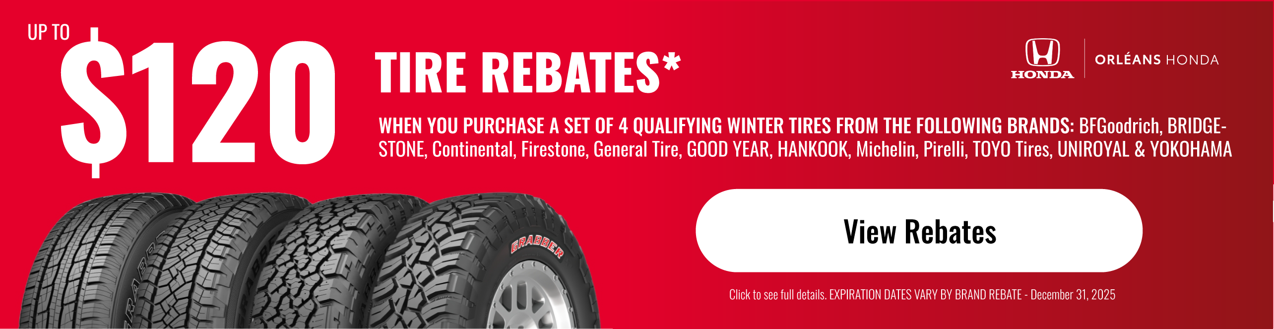 Tire Rebates — Winter Campaign